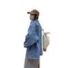 Women's Versatile Loose Denim Jacket - 2025 Spring/Autumn Retro High Street Style, Plus Size Available.