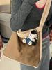 Sheep Fur Womens Mini Shoulder Bag With Magnetic Closure For Daily Casual Use