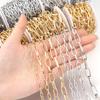 5Yards/Roll Metal Aluminum Chain Twist Link Chain For Jewelry Making DIY Handmade Necklace Bracelet Bags Accessories Supplies