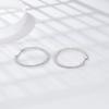1 .2mm D Barva Moissanitové Kruhové Náušnice Pro Ženy 925 Sterlingové Stříbro Pokovené Bílým Zlatem Puzetové Náušnice Jemné Šperky Dárek
