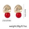 Light Luxury, Fashionable, Individual, Artistic and Retro Design Spherical Alloy Scallop Earrings, Hong Kong Style and Quality Earrings