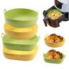 Silicone Air Fryers Oven Baking Tray Pizza Fried Chicken Airfryer Silicone Basket Reusable Round Square Airfryer Pan Liner Acces