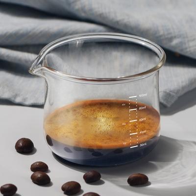 100ML Espresso Measuring Cups with Scale Clear Glass Extraction Cup Mini Coffee Mug Milk Cup Home Kitchen Measuring Tool
