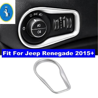 Panel przełącznika reflektorów samochodowych Pokrywa panelu przełącznika reflektorów Dla Jeep Renegade 2015 - Naklejka dekoracyjna Listwa Akcesoria do wnętrza samochodu