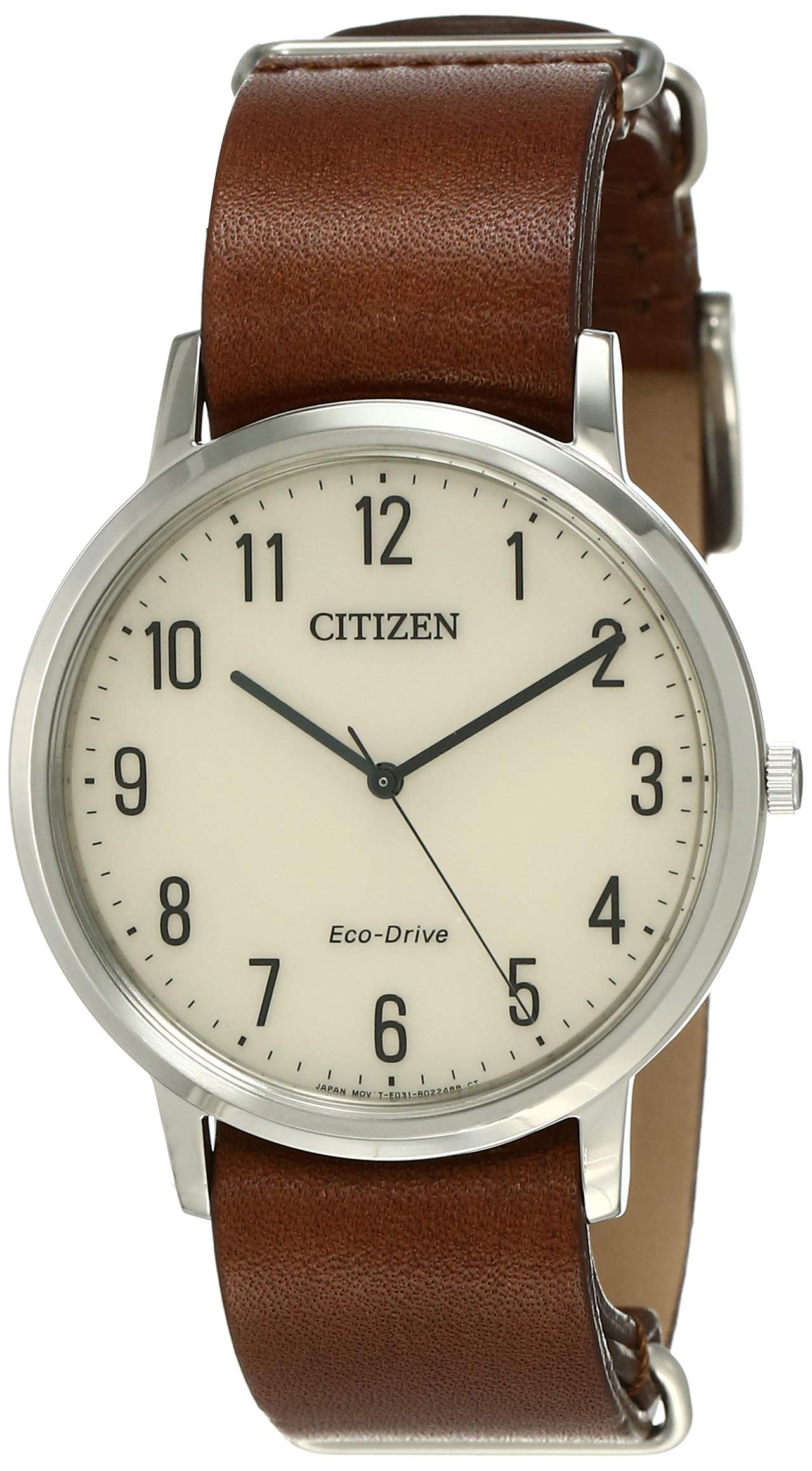 

Citizen Серебряные кожаные мужские часы-платье BJ6501-28A Eco-Drive