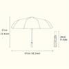 Automatic Folding Umbrella Colorful rainbow with musical notes and clouds. Portable collapsible design, casual outdoor accesso