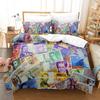 New Money Bedding Set Single Twin Full Queen King Size Bed Set Adult Kid Bedroom Duvetcover Sets Anime Parure De Lit Bed