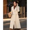 Sisui Nianhua Women's Elegant Mid-length Wool Blend Coat L22007N1