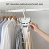 V-Shape Multi Hook Closet Hanger Organizer Rotatable 12 Hooks Double Sided Hanger Space Saving Multifunctional Wardrobe Hat Rack