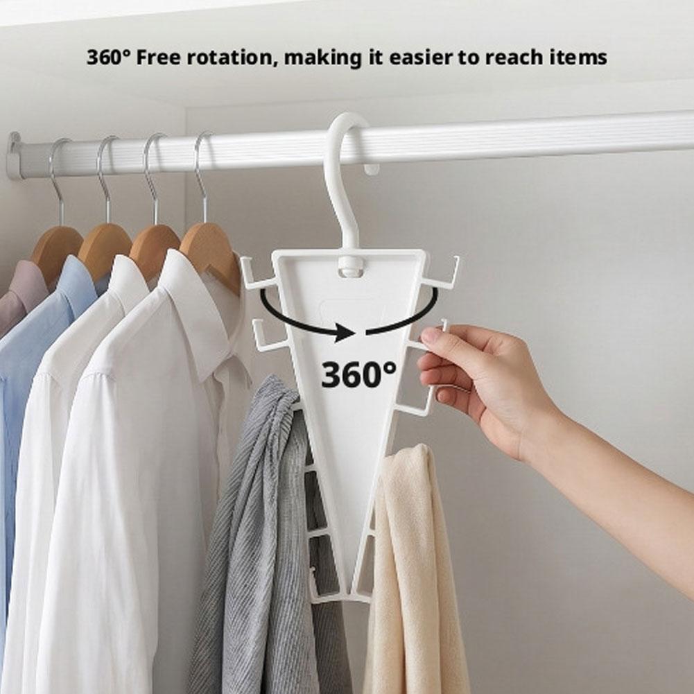 V-Shape Multi Hook Closet Hanger Organizer Rotatable 12 Hooks Double Sided Hanger Space Saving Multifunctional Wardrobe Hat Rack