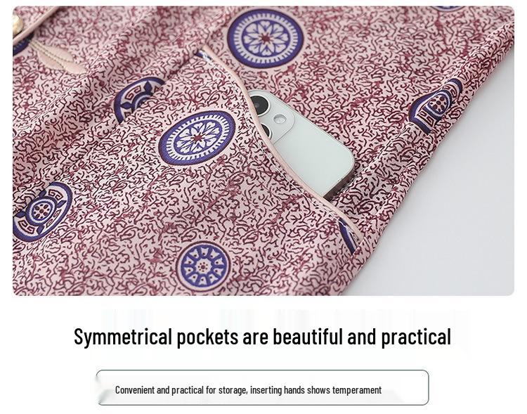 2026 Spring/Summer Floral Two-Piece Set for Middle-Aged & Elderly Women - Short-Sleeve Loose Home Wear.