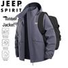JEEP SPIRIT Herren Winddichte Kapuzen-Outdoorjacke