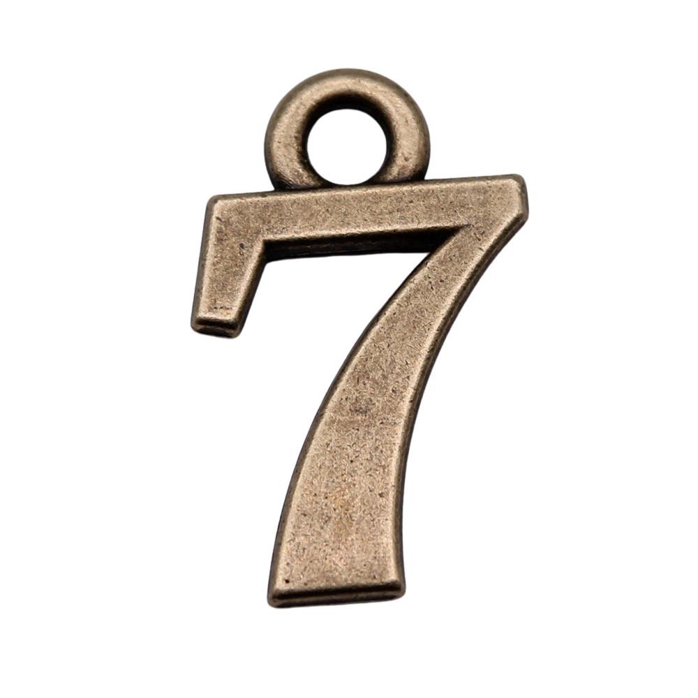 Number Tags Charms Alloy Pendants For Birthday Party Jewelry Making Accessories