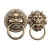 Antique Brass Lion Head Door Knocker & Pull Handle for French Doors