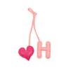 Leather Keychain Heart Letter Charm Pendant Keyring Fashion Simple All-Matching Bag Decoration Jewelry Accessories