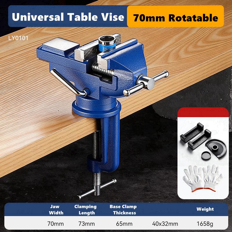 Professioneller Tischschraubstock, 360° drehbar, Werkstück-Klemmstock, Vielseitig einsetzbar, Robuste Konstruktion für Holzbearbeitung, Metallbearbeitung