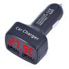 Caricabatteria per auto USB doppio 4 in 1, adattatore per carica rapida da 3,1 A, display digitale, tensione, temperatura
