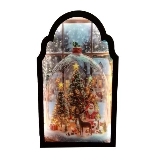 

Yousheng Christmas Ornament USB Port Hologram Mirror Festive Atmosphere Sparkling Christmas Decoration Home Party Holiday Decor I