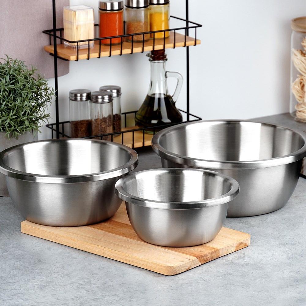 Thermal Steel Kitchen Bowl for Serving Dishes and Salads 20 Cm 1.5 L