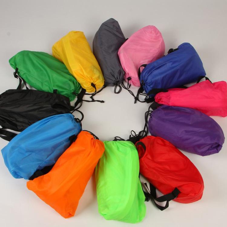 Pillow-Shaped Inflatable Outdoor Recliner - Portable Single Air Mattress for Camping & Festivals