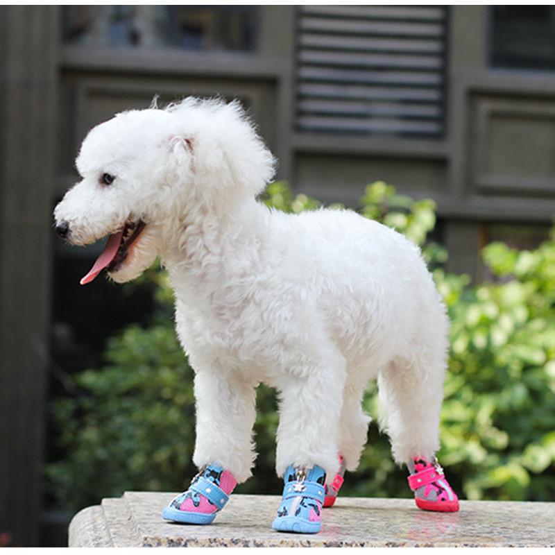Spring Summer Pet Dog Shoes Breathable Mesh Dog Sport Boots Anti-Slip Small Dog Shoes for Teddy Chihuahua