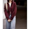 Soft Air-sensing Sweatshirt Zipper Hooded Short Jacket