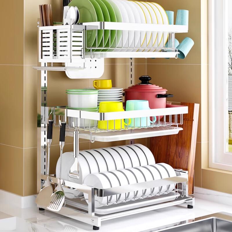 

3-Tier Countertop No-Drill Kitchen Dish Rack