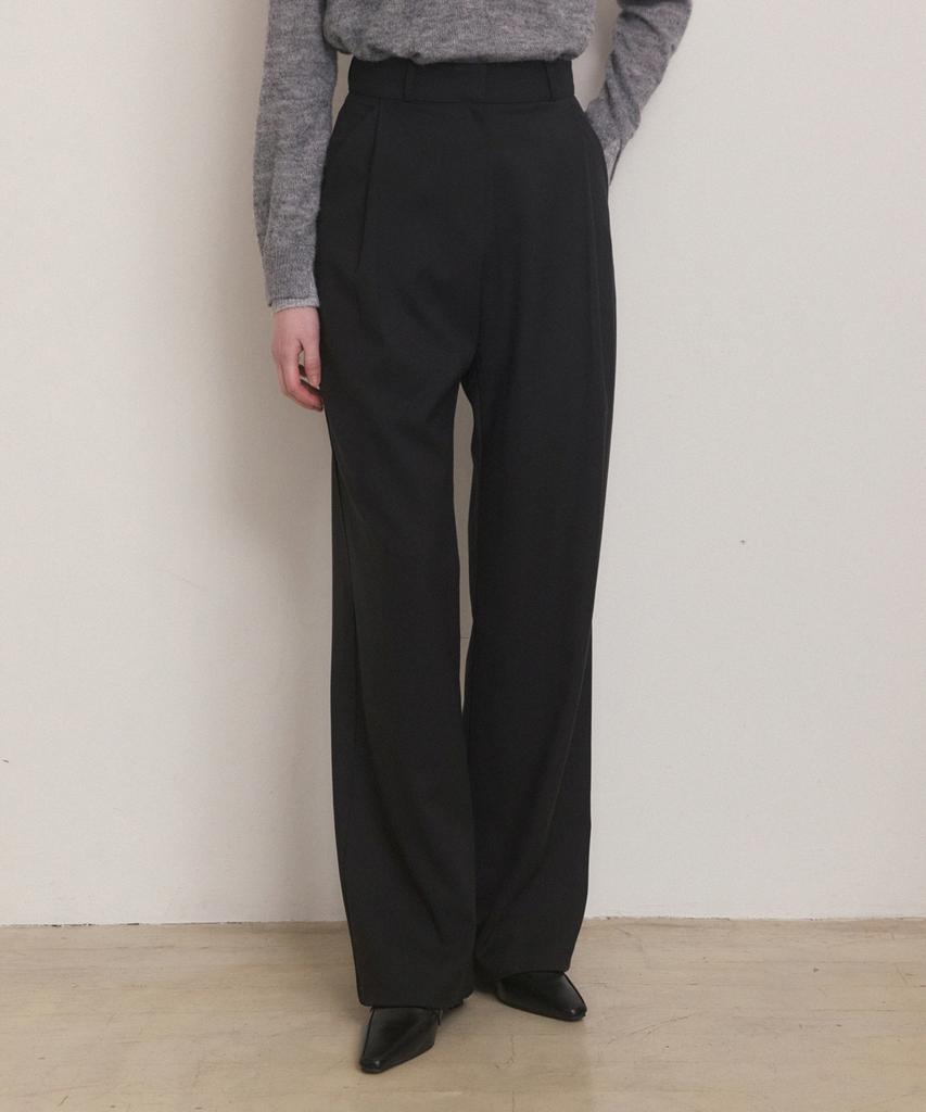 ADAUL Winter Pintuck Straight Fit Slacks - Black
