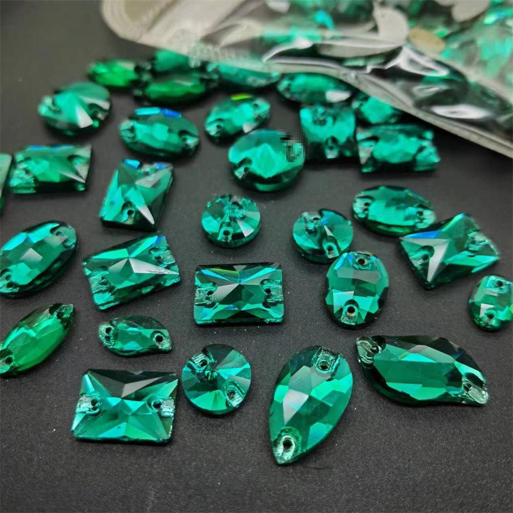 Red Resin Shiny Glass Rhinestone Stickers: Mixed Style Sewing Accents for Dancewear