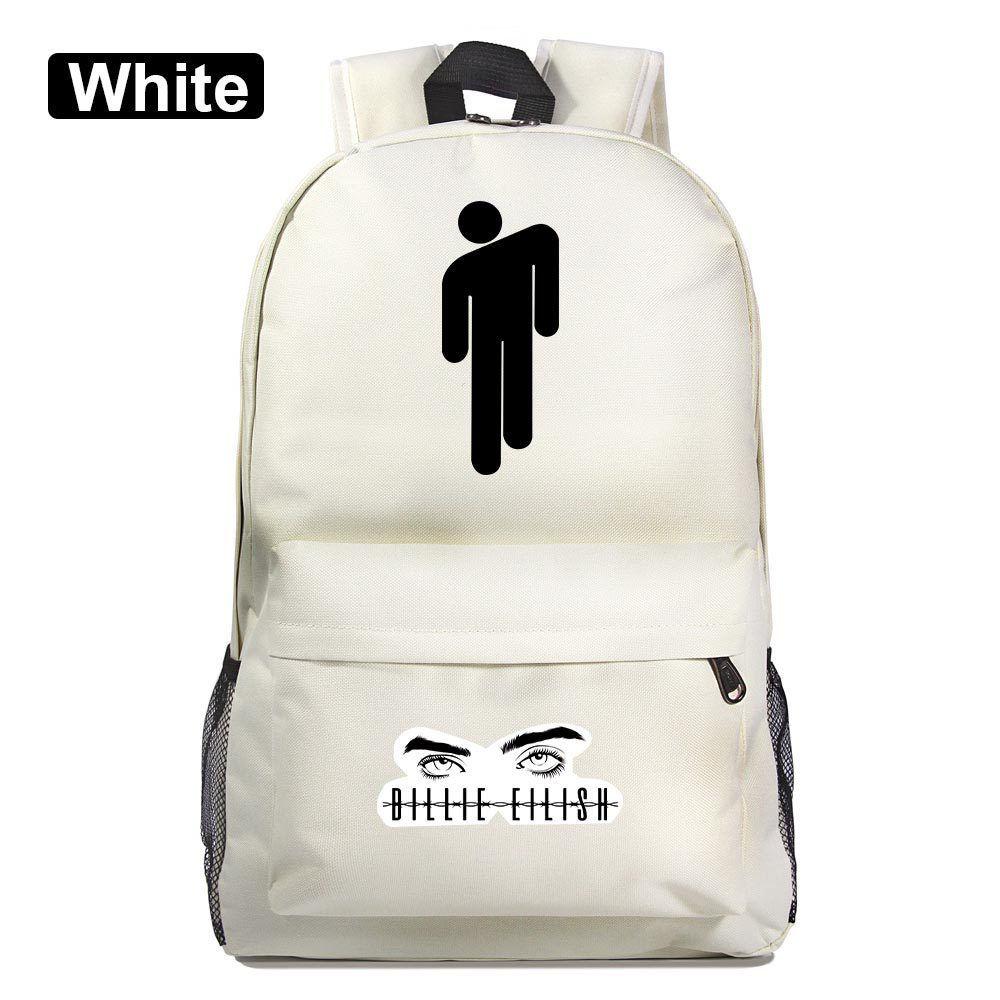 Billie Eilish Zip Opening Travel Backpack School Picnic Wear Resistant Bag