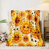 Smiling Sunflower Patterns Print Blanket Soft and Cozy Perfect for the Living Room Bed Sofa or a Nap,gift