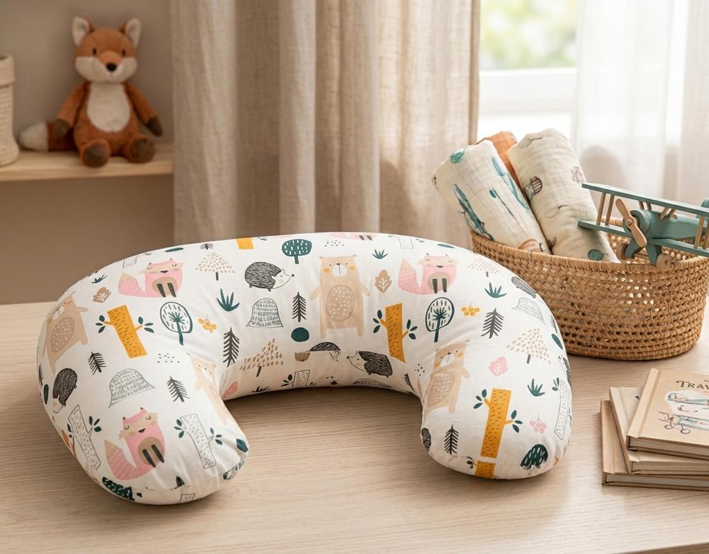 Bean croissant nursing pillow (bear)