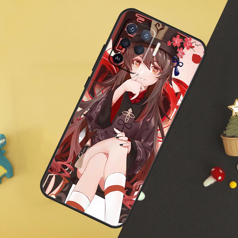 Hu Tao Genshin Impact Case For Oppo A80 A60 A40 A54 A74 A94 A18 A38 A58 A78 A98 A96 A76 A16 A15 A17 A57 A5 A6 Pro