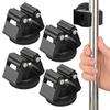 SATOMO Strong Magnetic Mop Set of Wall No Tools or Drilling Backyard Storage 4 Holder, 4, Mountable, Required, Garage, Organization, (Black, Pieces)