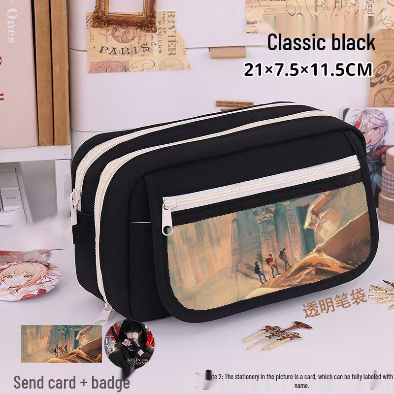 2025 Tomb Raider Pencil Case: Large Capacity, Nine Layers, Stylish Ita Bag for Students