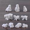 10 Pezzi Orso Polare Cartone Animato 3D Resina Figure Miniatura Terrario Micro Paesaggio Ornamento da Scrivania per Decorazioni Casa Giardino