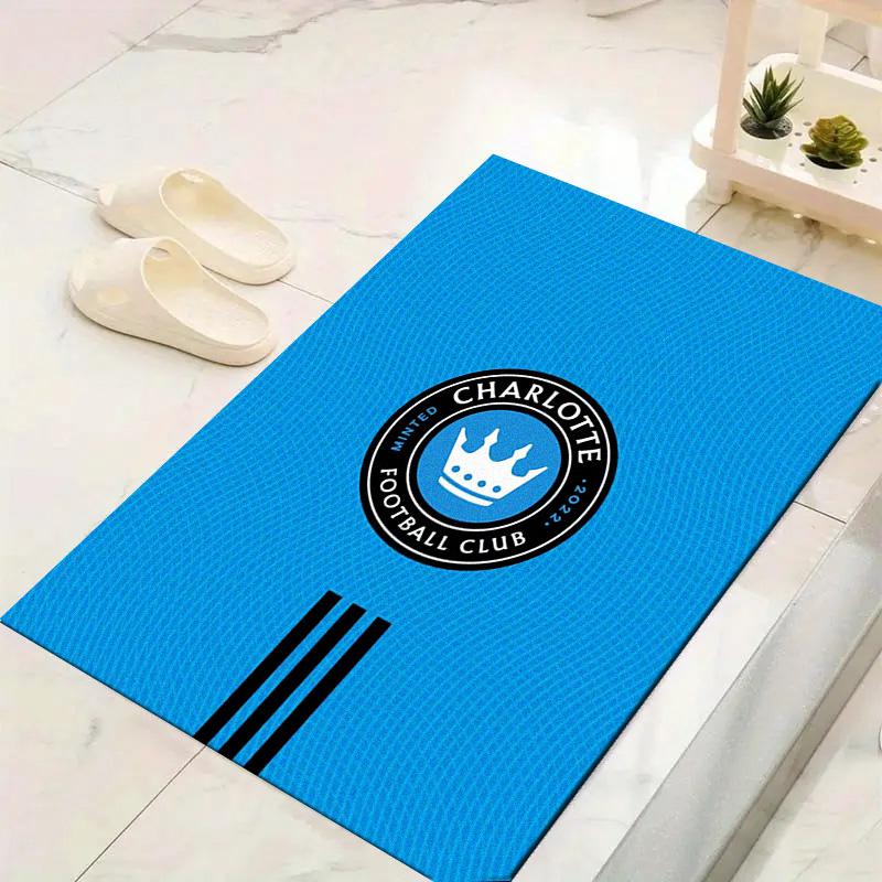 Charlotte FC Teppich für Wohnzimmer Schlafzimmer Zuhause Sofadekoration, Kinderspiel Rutschfeste Bodenmatte
