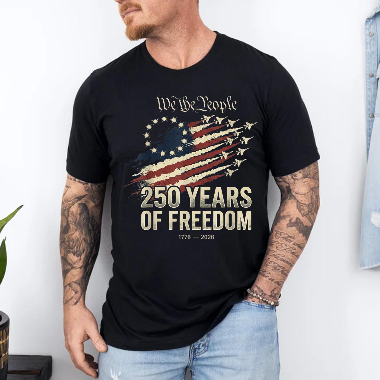 250th Anniversary Fourth of July USA 250 Years American T-Shirt S разноцветный