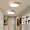 Moderne 30cm LED Deckenleuchte 3 Farben Dekorationsbeleuchtung Holzrandlampe 18W Kreisförmiges Licht Schlafzimmer