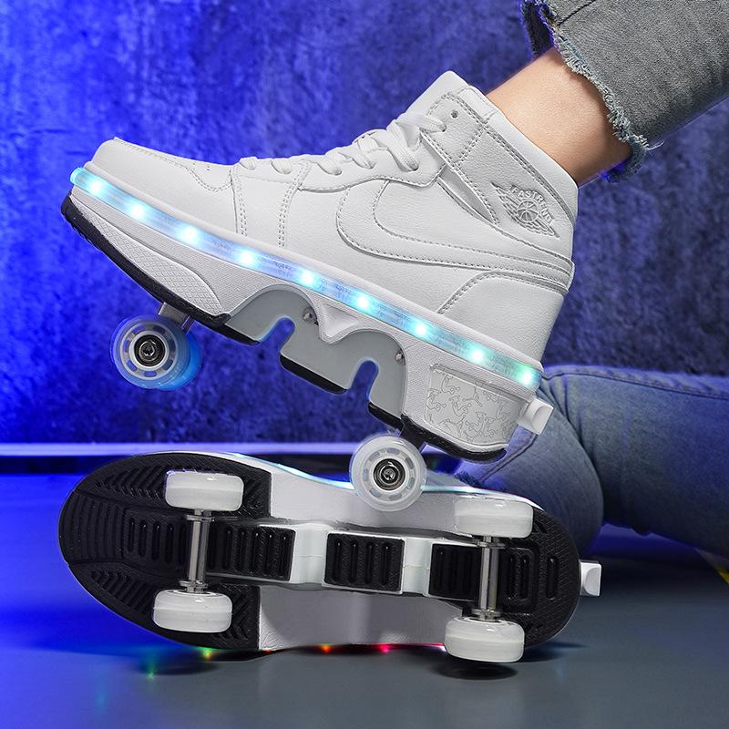 

New Children s Sports Roller Skates Deformed Student Training Competition 4-wheel roller Skates Assembly 33