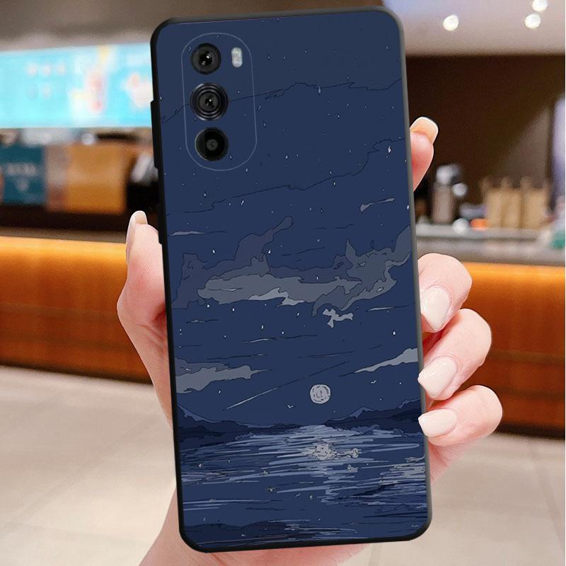 Phone Case For Motorola Edge 50 40 Pro 60 50 40 30 Ultra Neo Fusion Moto G85 G72 G53 G54 G84 G13 G32 Scenery Sky Moon Landscape