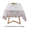 Lace Embroidered Pvc Tablecloth Waterproof Oil-Proof Rectangle Table Cloth Clear Transparent Dining Tables Cover Party Decor New