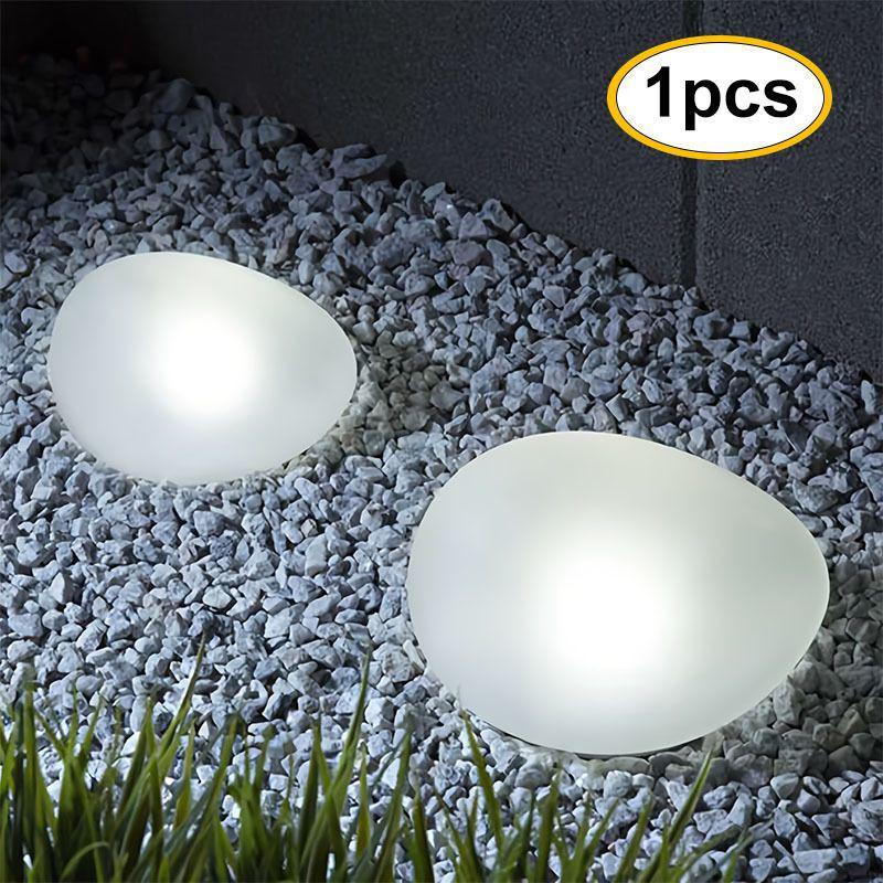 Solar Decorative Lawn and Landscape Pebble Lights for Villa and Park Atmosphere