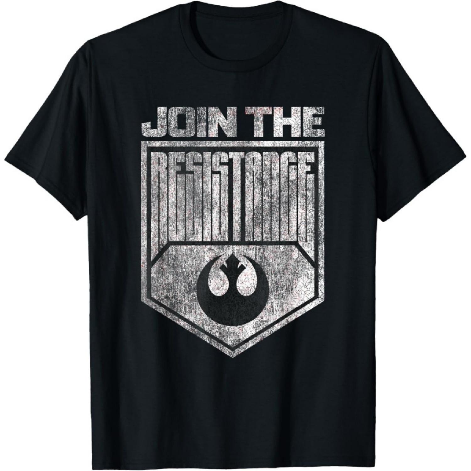Star Wars Join The Resistance Distressed Center Rebel Badge T-Shirt S