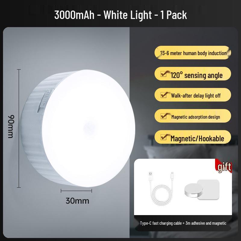 

Smart Motion Sensor Night Light: Auto On/Off for Bathroom, Bedroom, Stairway, Hallway