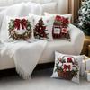 Christmas Series Flowers Pillowcase Printed Polyester 45X45Cm Throw Pillowcover Decorative Sofa Cushion Pillowslip Home Decor