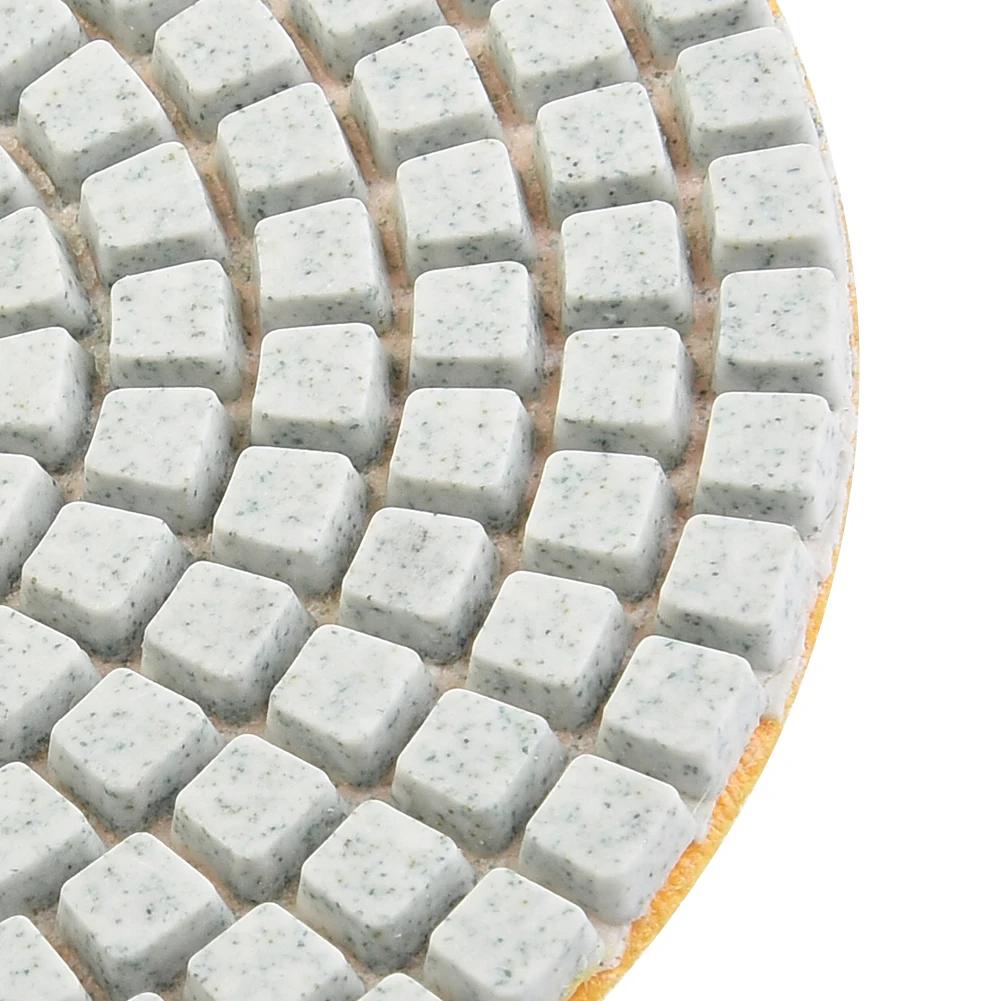 4In 30-10000 Körnung Diamant Polierpads Nass/Trocken Granit Stein Beton Marmor Schleifscheiben 100mm Klettverschluss