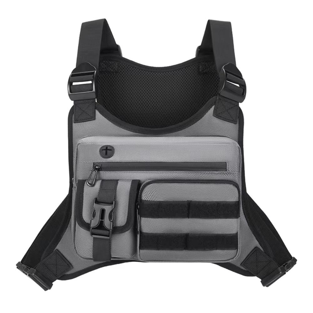 

Adjustable Sports Vest Bag Multi-functional Running Vest Bag Outdoor Chest Bag Women серый