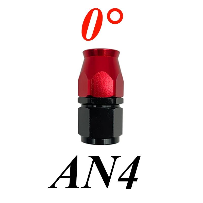 AN4 AN6 AN8 AN10 AN12 Pro otočné PTFE hadicové koncovky pro olejové a palivové hadice Rovné 0°/45°/90°/180° Znovu použitelné adaptéry koncovek hadic