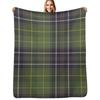 Green Tartan Throw Blanket Outdoor Soft Blanket for Picnic Beach Camping